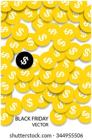 black friday concept with coins