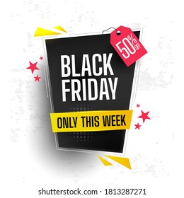 Black friday concept with flat design