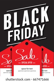 black friday concept, price tag design vector EPS10