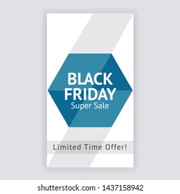 Black Friday Concept Social Media banner Template Design. Anyone can use This Design Easily. Promotional web banner for social media. Elegant sale and discount promo - Vector.