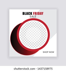Black Friday Concept Social Media banner Template Design. Anyone can use This Design Easily. Promotional web banner for social media. Elegant sale and discount promo - Vector.