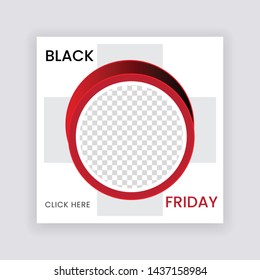 Black Friday Concept Social Media banner Template Design. Anyone can use This Design Easily. Promotional web banner for social media. Elegant sale and discount promo - Vector.