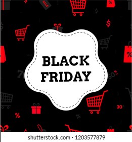 Black friday. Concept for web design with pattern. Sale. Online shopping. 