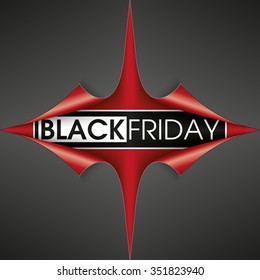Black friday cover with scrolled corners. Eps 10 vector file.