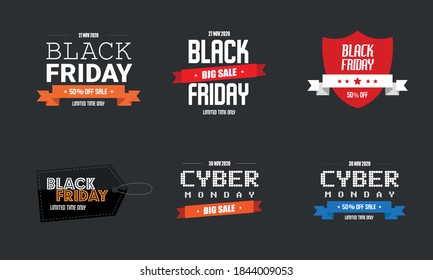 Black Friday, Cyber Monday 2020 Templates Set