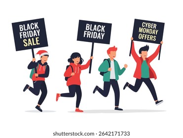 Black Friday and Cyber Monday Sale Concept