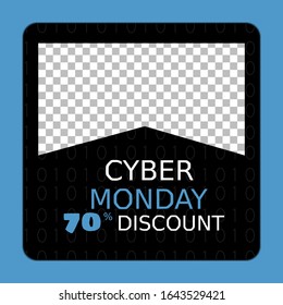 Black Friday and Cyber Monday Social Media template. Can use for advertisement, social media post, web design, gift card, coupon, flyer, poster, and promotion.