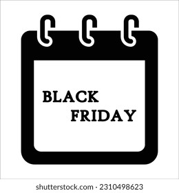 Black Friday Date Icon , Vector Graphics