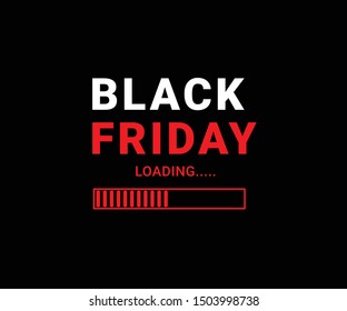 Black Friday deal loading red and black  color  banner design