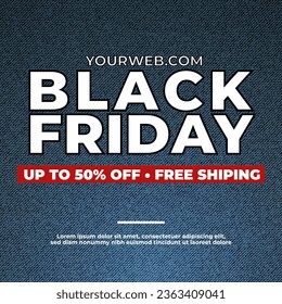 BLACK FRIDAY WITH DENIM FABRIC TEXTURE