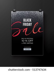 Black Friday design for advertising, banners, leaflets and flyers.