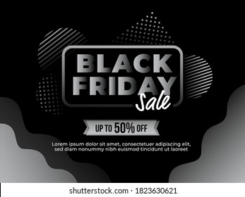 Concepto de diseño de viernes negro para su promoción de banners. Bandera del Black Friday