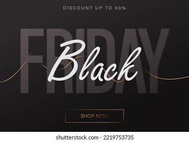 Black Friday Design Poster Vector Illustration. Suitable for Poster, Banner,Sale Banner, Web Header, Flyer and Promotional Tag. 