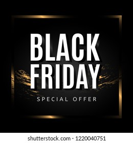 Black friday design template. Vector illustration.