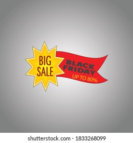 black friday design with yellow and red color.