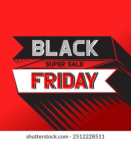 Black Friday with discount 50% sale background. Sales banner template
