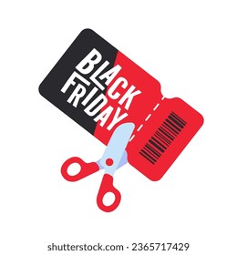 Black Friday discount coupon. Special discount offer banner.