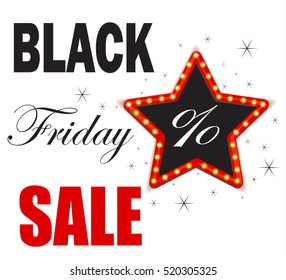 Black Friday discount of the day. Vector