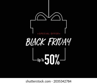 Plantilla de salto de regalo de descuento de viernes negro