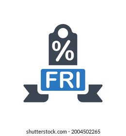 Black friday discount icon. Vector EPS file.