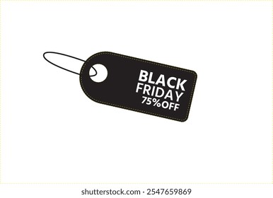 Black Friday Oferta de descuento, Black Friday design, 75 % de descuento 
