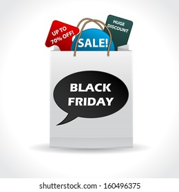 Black friday discount pack with various labels