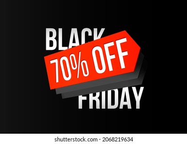 Black Friday discount poster with sale price tag