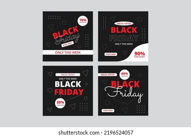 black Friday discount promo template design