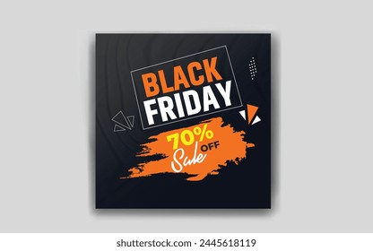 Black Friday discount and sale social media post design template