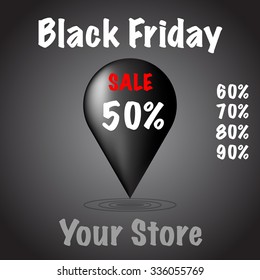 Black Friday discount sale tag