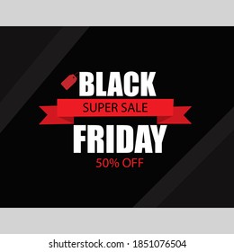 Black Friday Discount Vector Graphic in White Background.