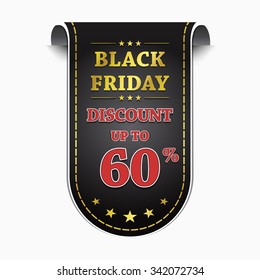 Black friday Discount vector icon over a white , vector illustration