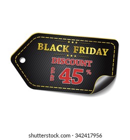 Black friday discount vector icon over a white , vector illustration