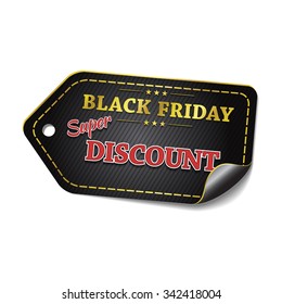 Black friday discount vector icon over a white , vector illustration