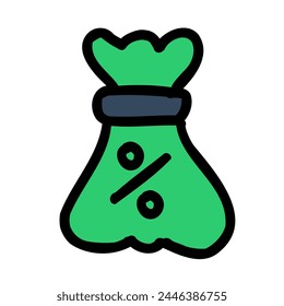 Black friday doodle icon sets