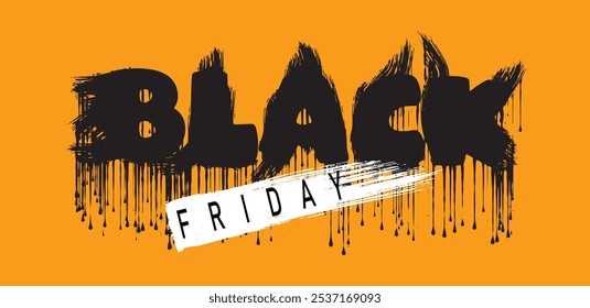 El efecto de pintura de goteo de Black Friday es ideal para promover grandes ventas y descuentos