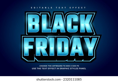 Black friday editable text effect template
