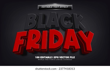 black friday editable text effect