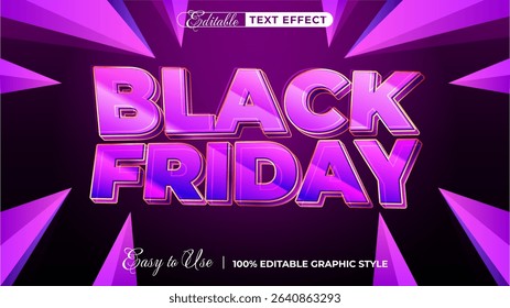 black friday editable text effect, lettering typography font style