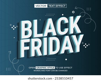 black friday editable text, font effect, 3d text for title