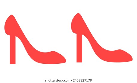 Elemento de Black Friday de colorido conjunto. Este elegante calzado de mujeres de fondo blanco crea una presentación armoniosa y de moda. Ilustración vectorial.