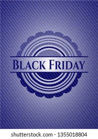 Black Friday emblem with jean high quality background