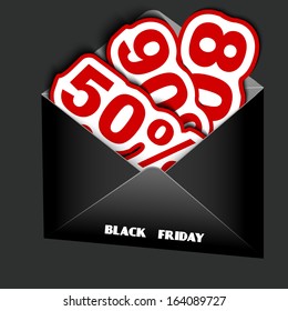 Black Friday. Envelope discounts.