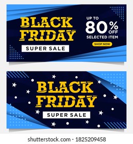 Black Friday event banners and background template in yellow and blue color