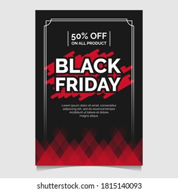 Plantilla de diseño de banners para eventos de viernes en negro