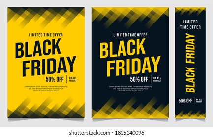 Black friday event flyer banner design template
