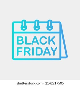 Black friday event icon in gradient style, use for website mobile app presentation