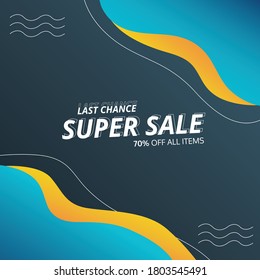 Black friday event poster with colorful fluid and liquid design template