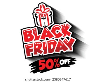 Black friday event web icon. Vector template on transparent  background