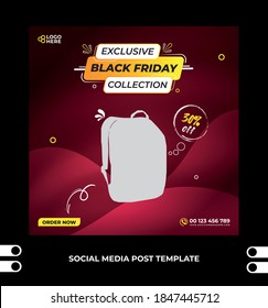 Black Friday Exclusive Bag Sale Square Post Template